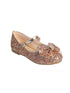 Girls Rose Gold Glitter Double Bow Mary Jane Flats in sizes 9 Toddler to 5 Kids